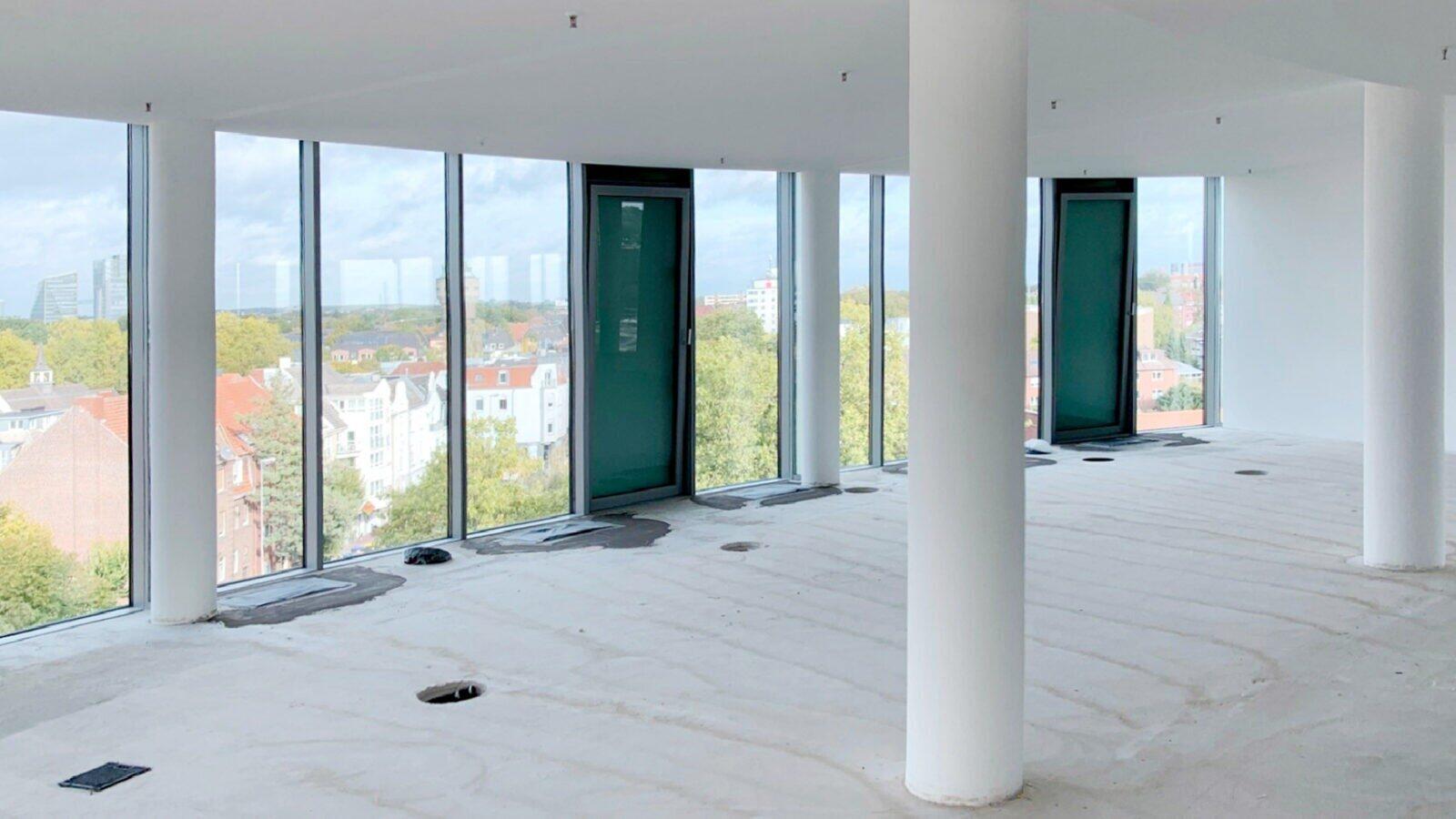 Zu Beginn wurde die gesamte Etage entkernt.